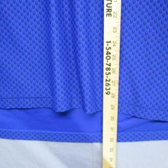 Peter Millar Crown Summer Comfort Polo T-Shirt Skull Design Blue Men Size | XL - Picture 7 of 10